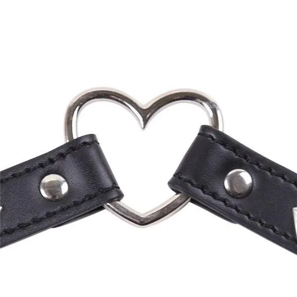 0611M      My Fetish Heart Studded Choker - LAST CHANCE - Final Closeout!