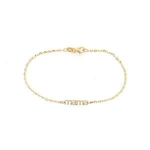 10 Karat Gold Mama Chain Bracelet