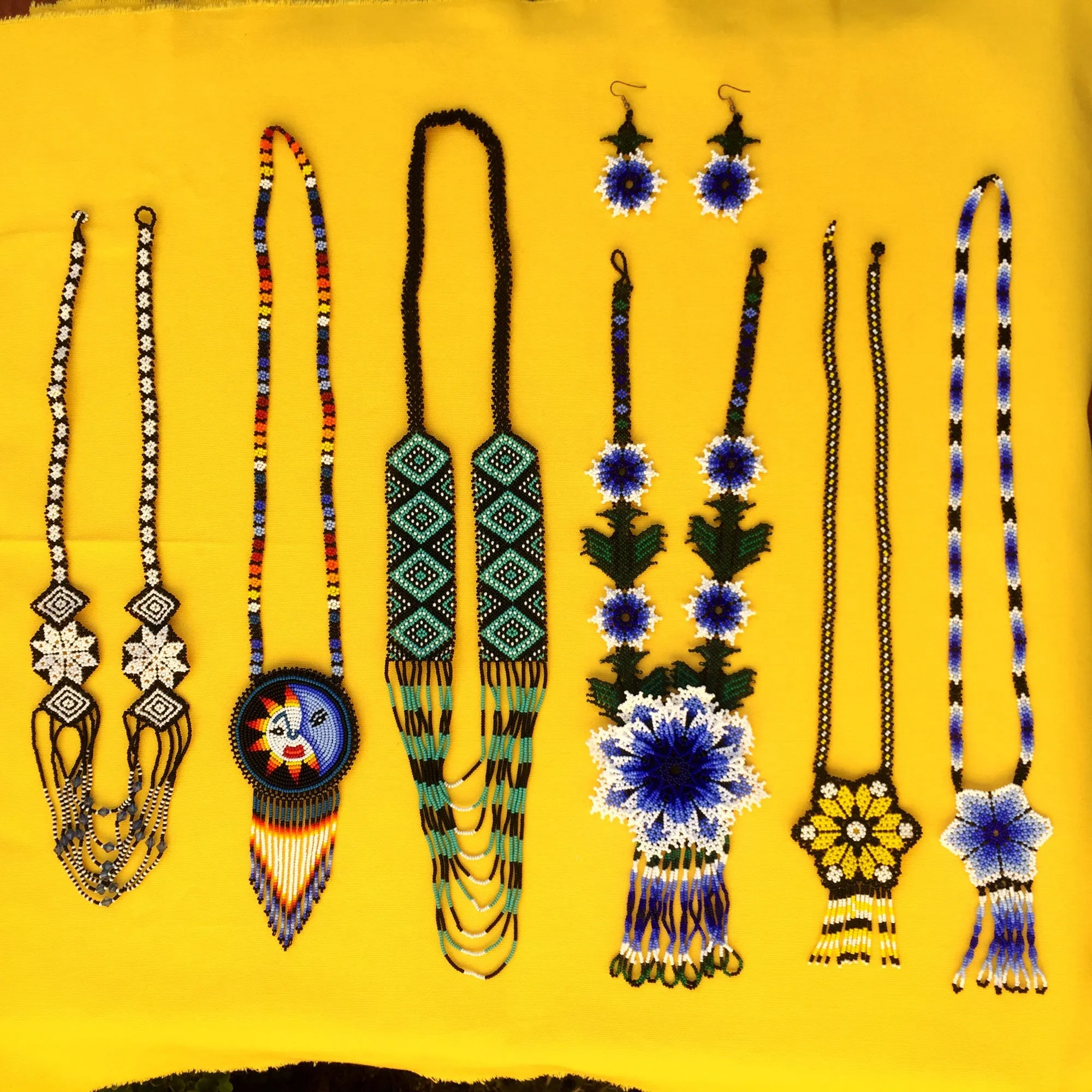 10 Wholesale Mexican Huichol Beaded Necklaces Unique Statement Jewellery