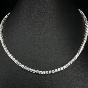 10K Solid Gold 3mm Moissanite Tennis Chain