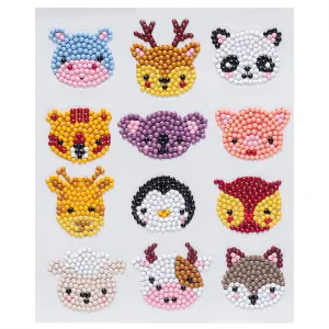 12x Kids Full Drill DIY Diamond Painting Stickers Animal Phone Cup Decals