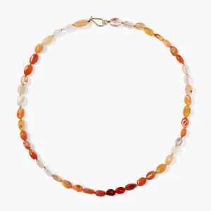 14k Fire Opal Bead Necklace