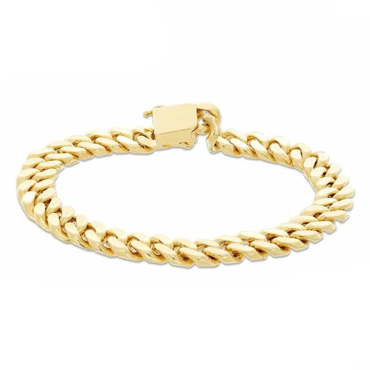 14K Gold Over Bronze Handmade Cuban Bracelet