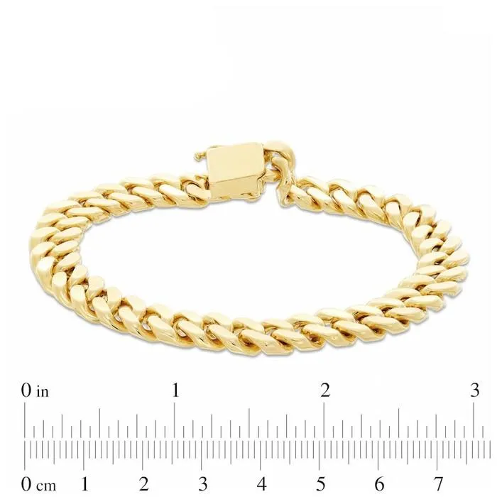 14K Gold Over Bronze Handmade Cuban Bracelet