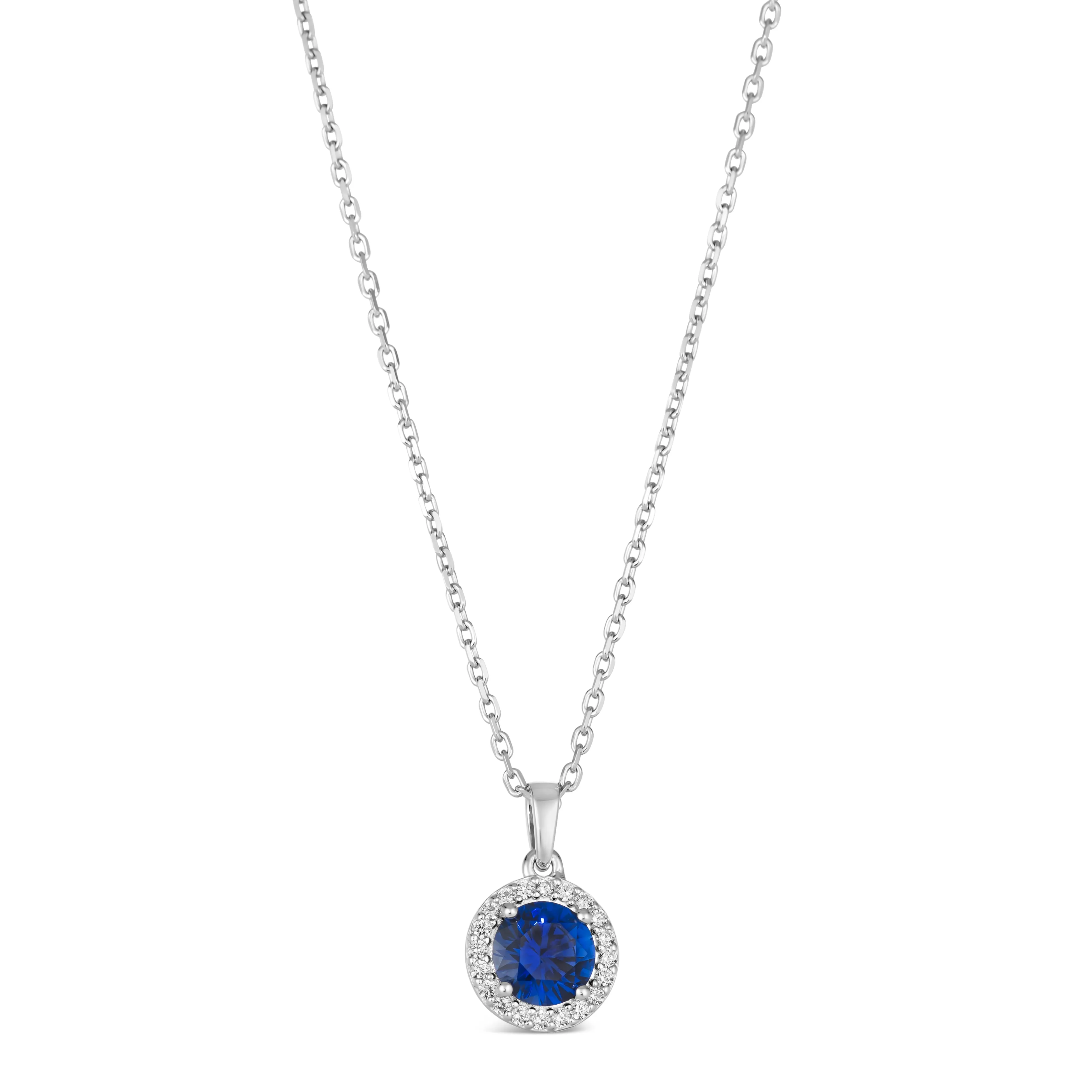 1.50 Carat Mini Halo Gem Necklace