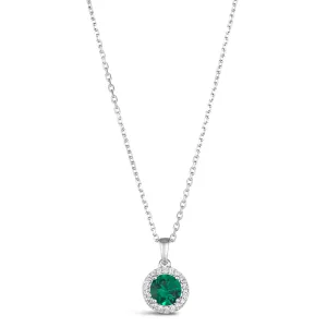 1.50 Carat Mini Halo Gem Necklace