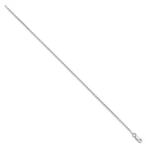 1.5mm Sterling Silver, D/Cut Rope Chain Anklet or Bracelet, 9 Inch