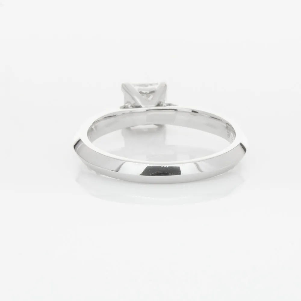 18ct White Gold .70ct Princess Cut Diamond Venetian Ring