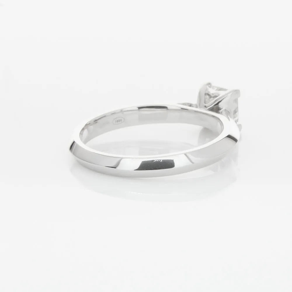 18ct White Gold .70ct Princess Cut Diamond Venetian Ring