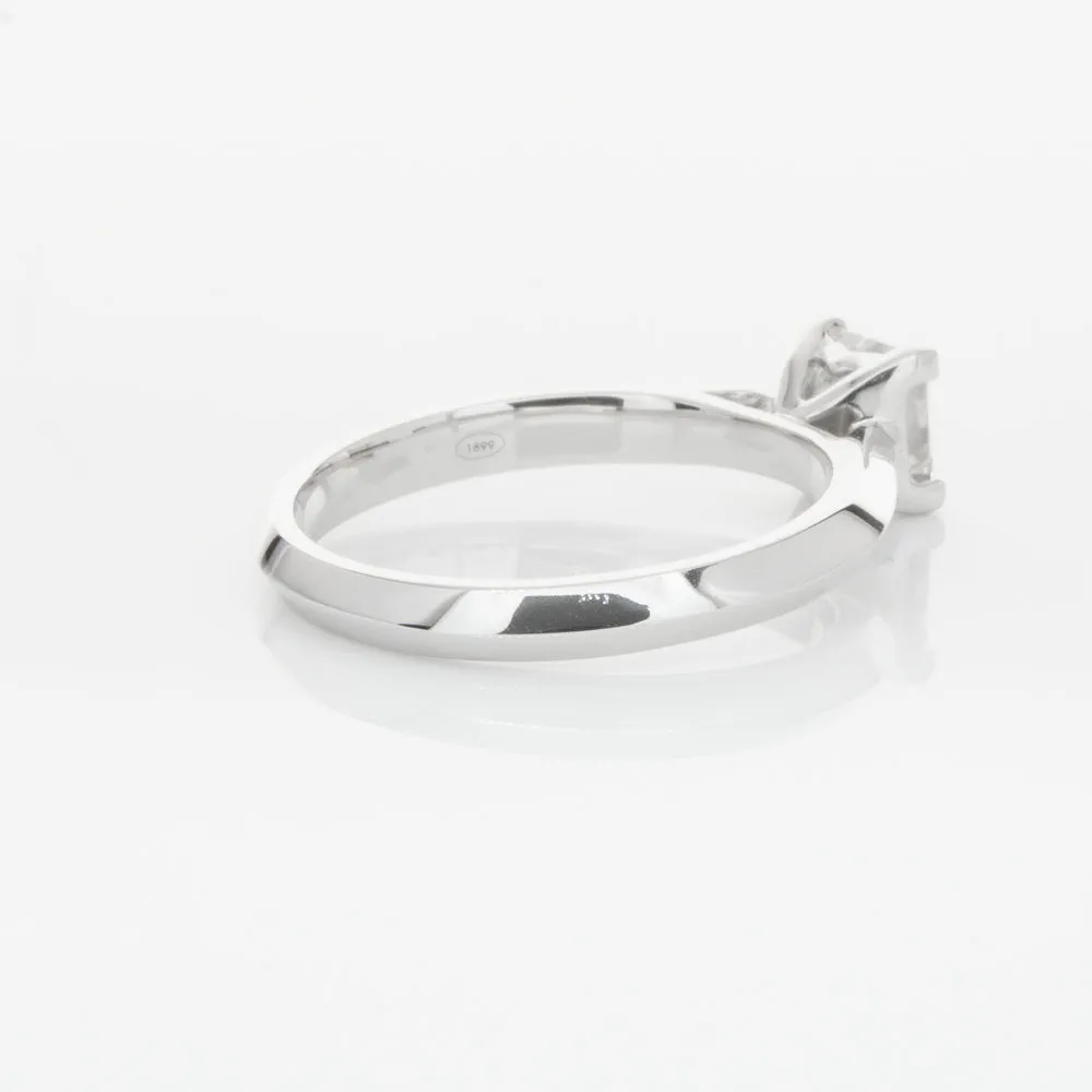 18ct White Gold .70ct Princess Cut Diamond Venetian Ring