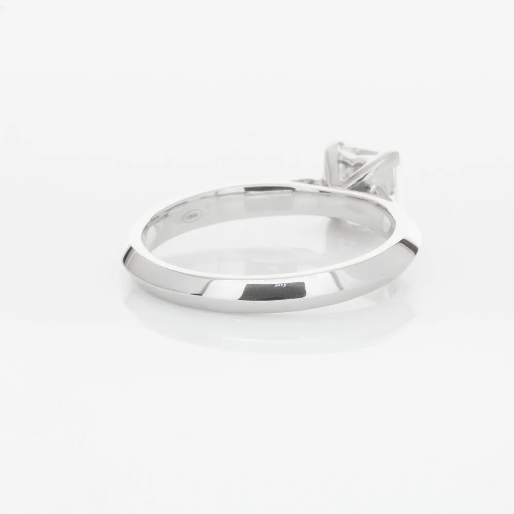 18ct White Gold .70ct Princess Cut Diamond Venetian Ring