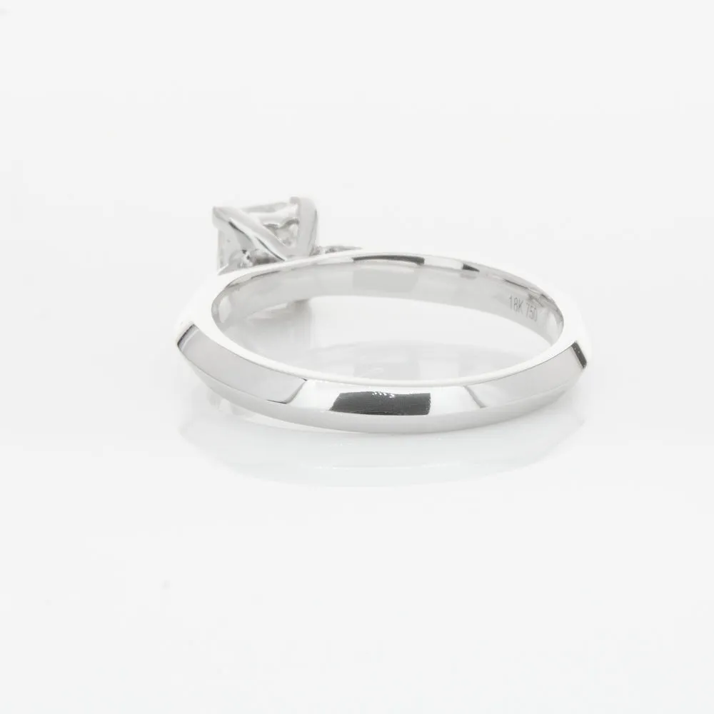 18ct White Gold .70ct Princess Cut Diamond Venetian Ring