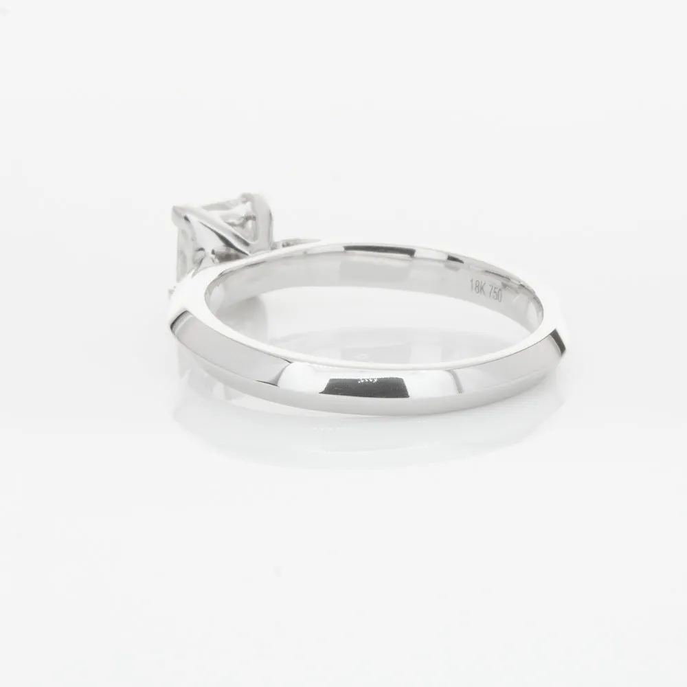 18ct White Gold .70ct Princess Cut Diamond Venetian Ring