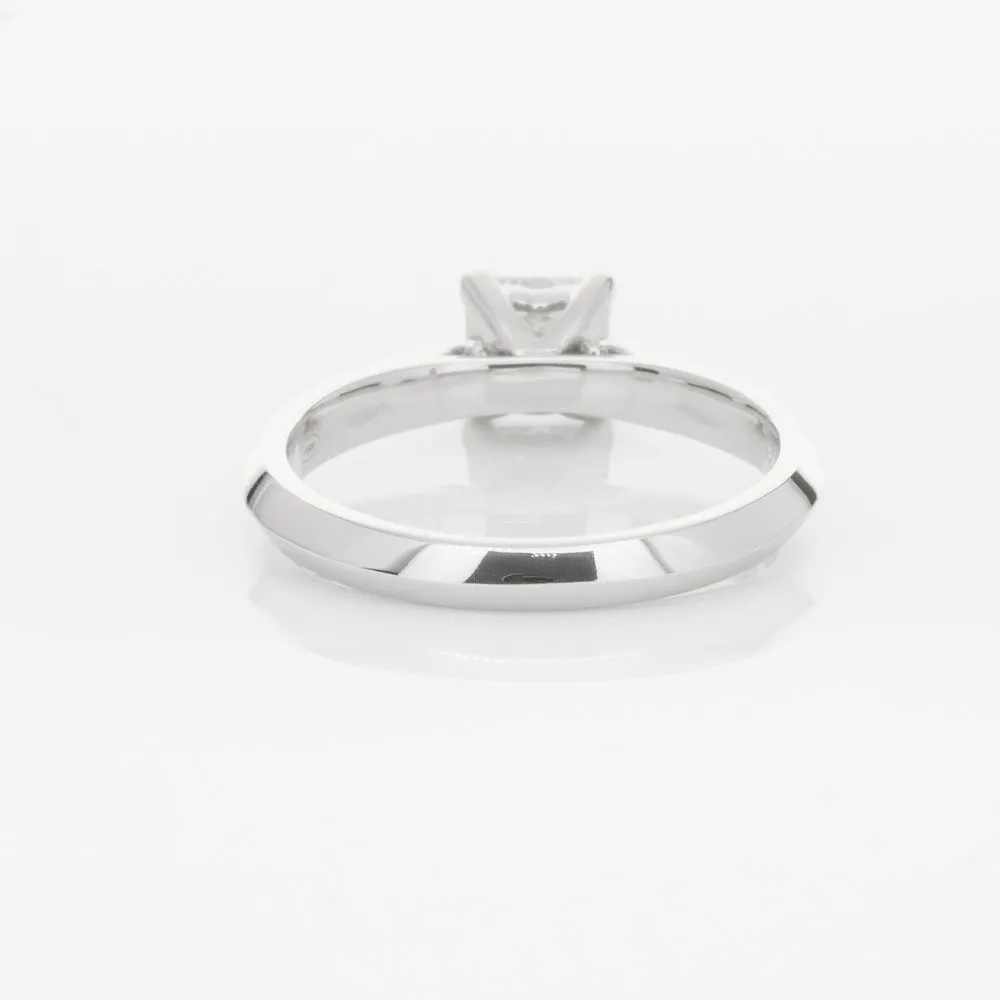 18ct White Gold .70ct Princess Cut Diamond Venetian Ring