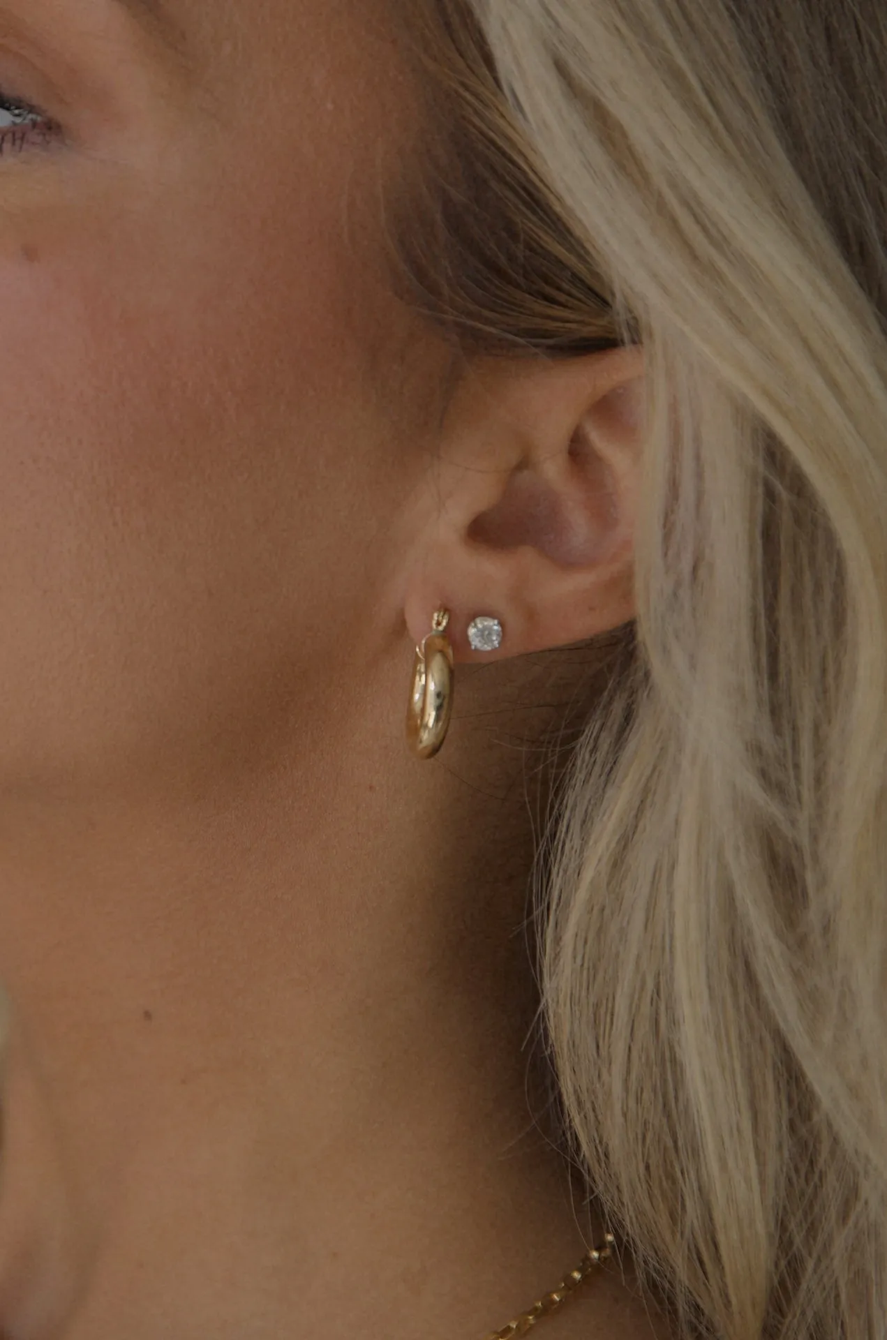 18k Gold Hoops