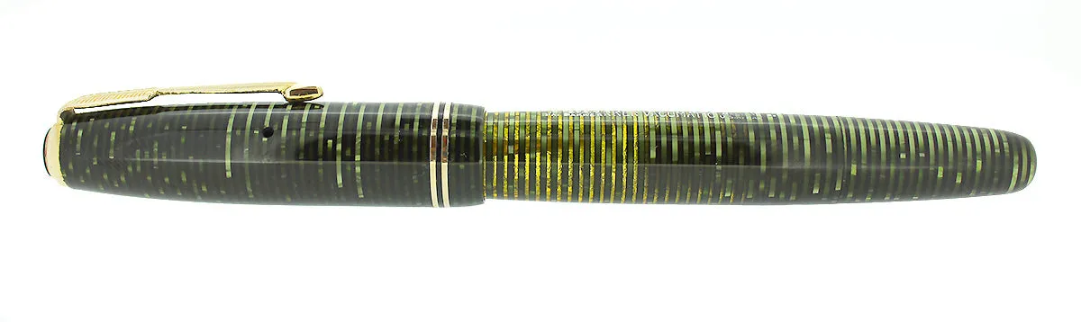 1945 PARKER EMERALD PEARL VACUMATIC FOUNTAIN PEN RESTORED GORGEOUS COLOR