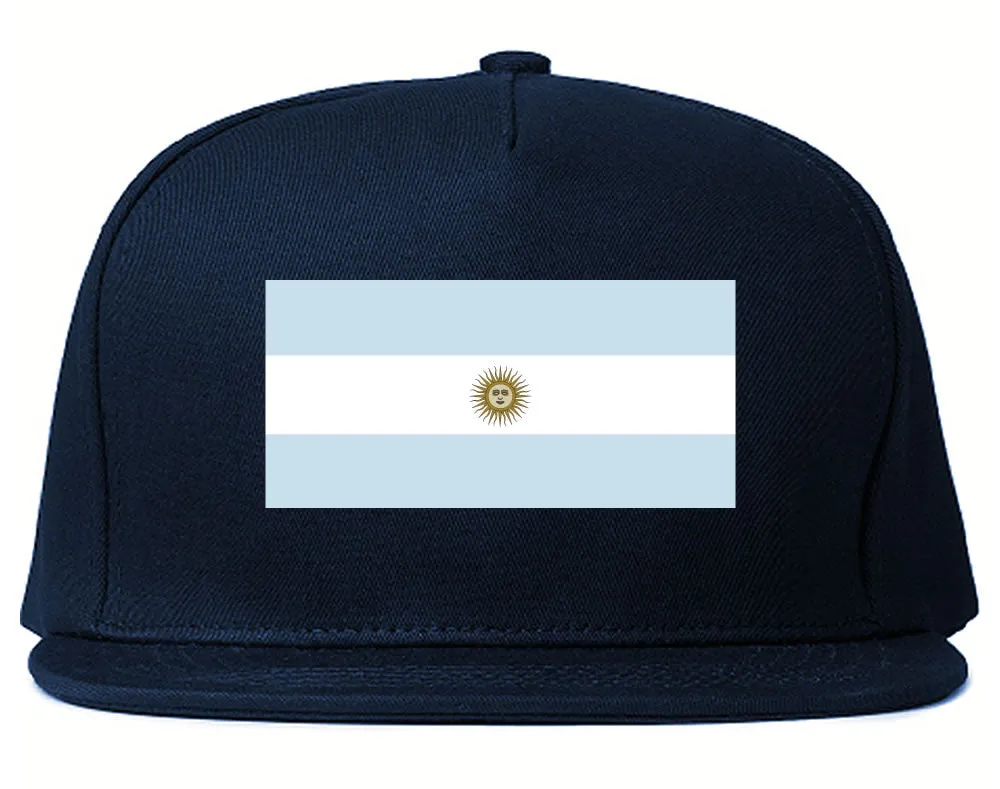 Argentina Flag Country Printed Snapback Hat Cap