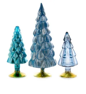 Blue Hue Glass Trees