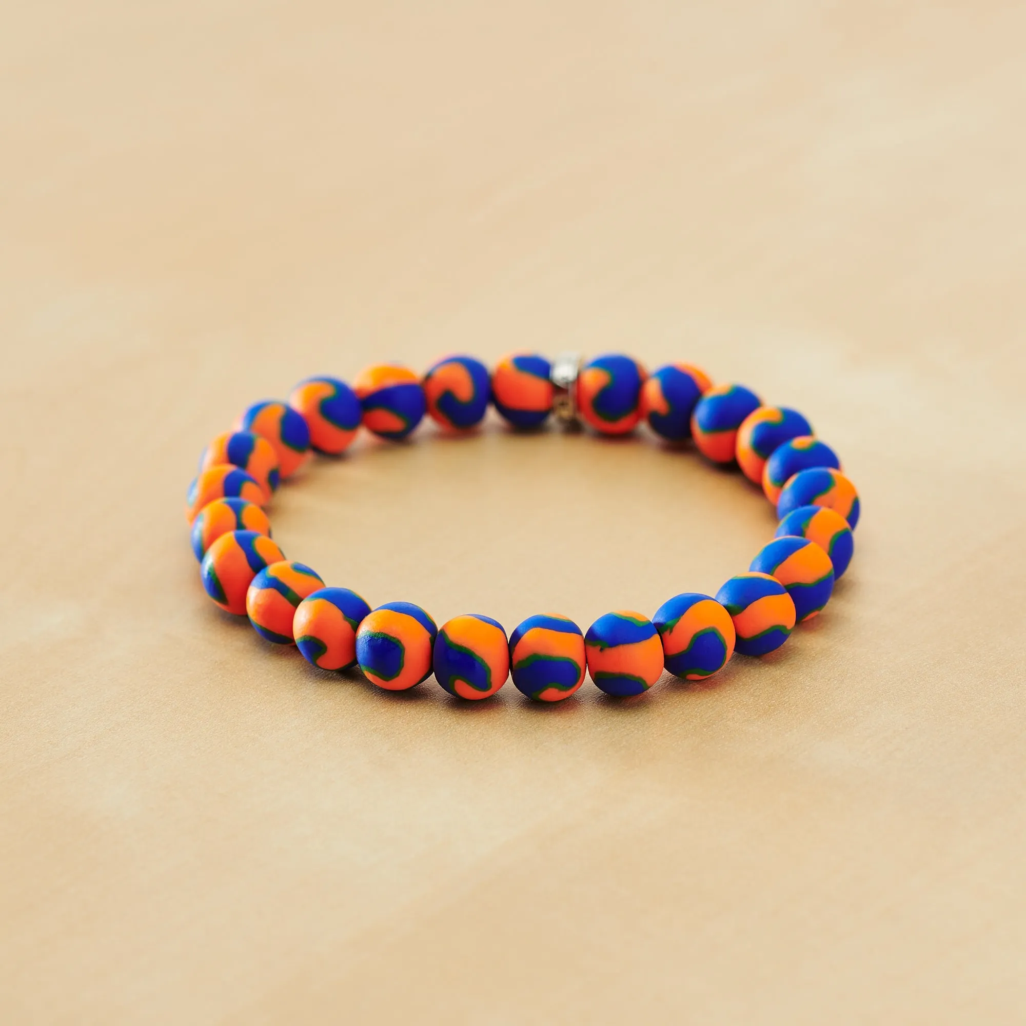 Blue-Orange-Green Game Day Bracelet