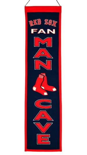 Boston Red Sox Winning Streak Man Cave Vertical Wool Banner (8"x32")