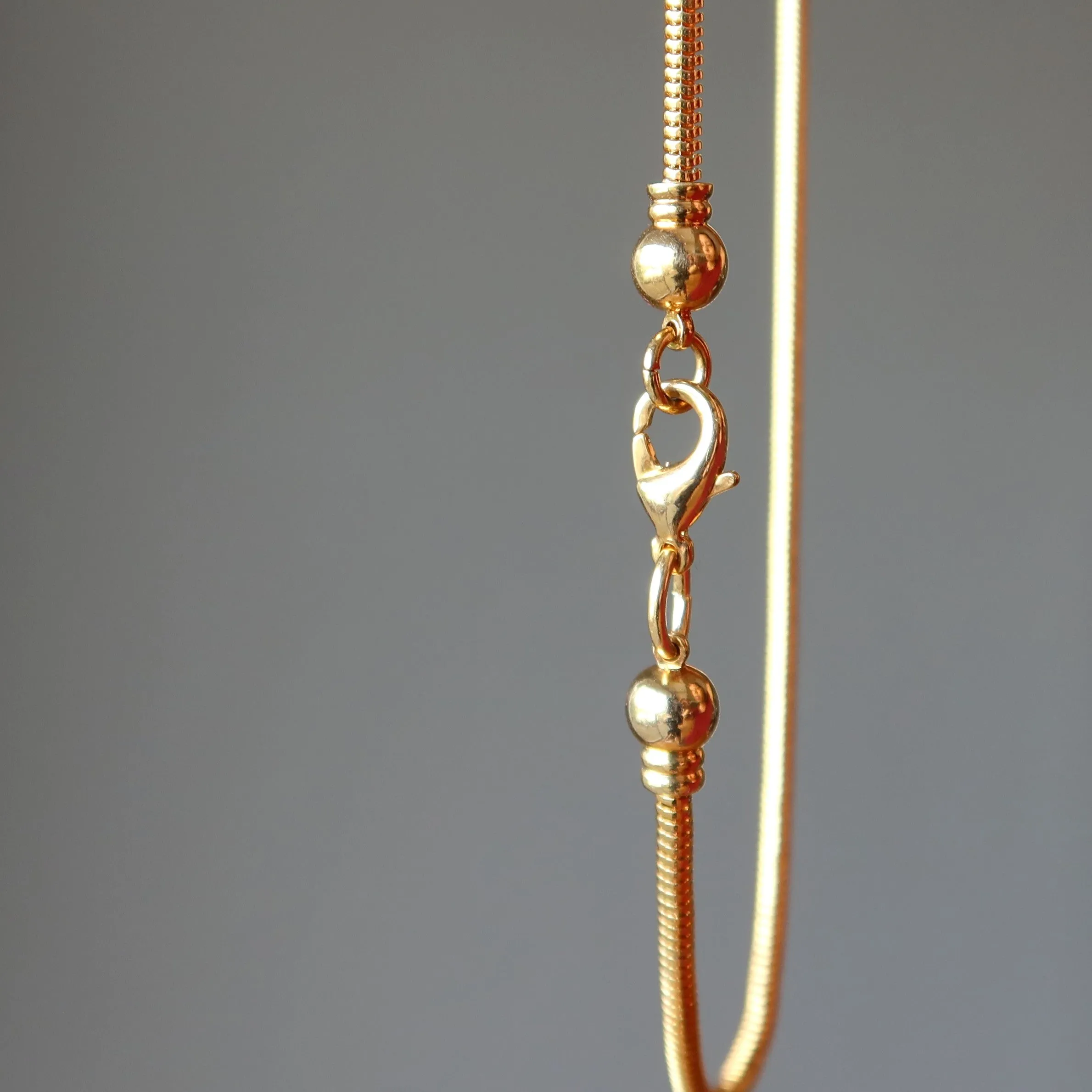 Brass Chain Gold-Plated Thick Snake Necklace Removable End