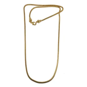 Brass Chain Gold-Plated Thick Snake Necklace Removable End