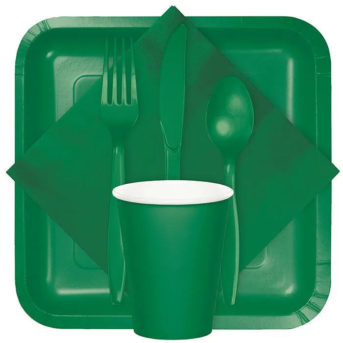 Bulk Emerald Green 2 ply Beverage Napkins (600 per Case)