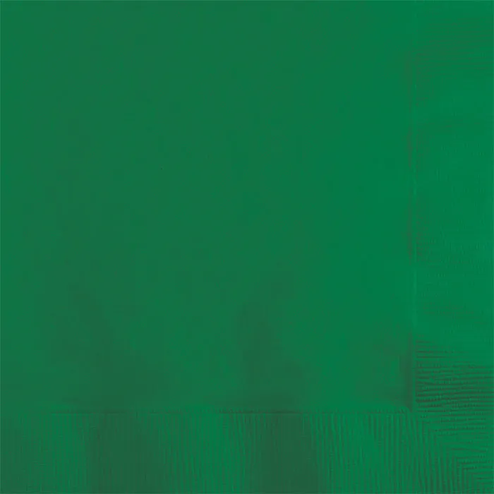 Bulk Emerald Green 2 ply Beverage Napkins (600 per Case)