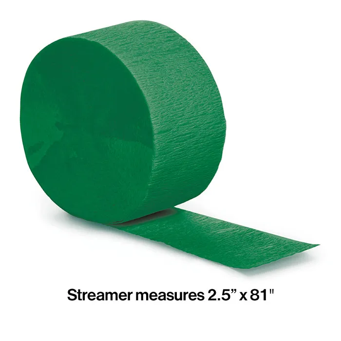 Bulk Emerald Green Crepe Streamer 81 ft (12 per Case)