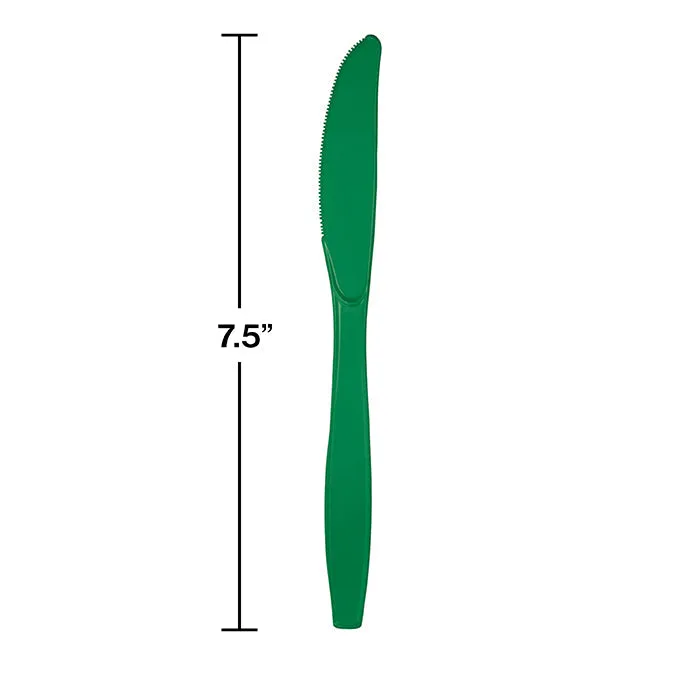 Bulk Emerald Green Plastic Knives (288 per Case)