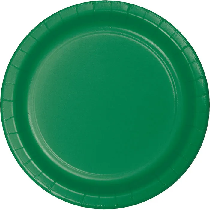 Bulk Emerald Green Value Friendly 8.75 inch Paper Dinner Plates (96 per Case)