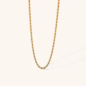 Calle Rope Chain Gold Necklace