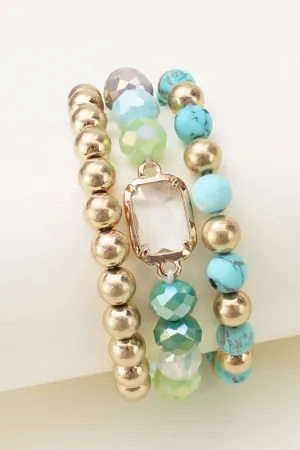 CB2174 Nora Multi Strand Beaded Bracelet