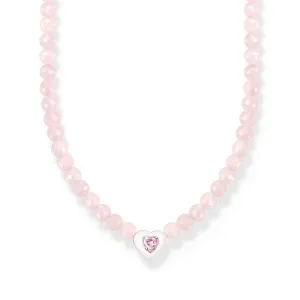 Choker Heart With Pink Pearls