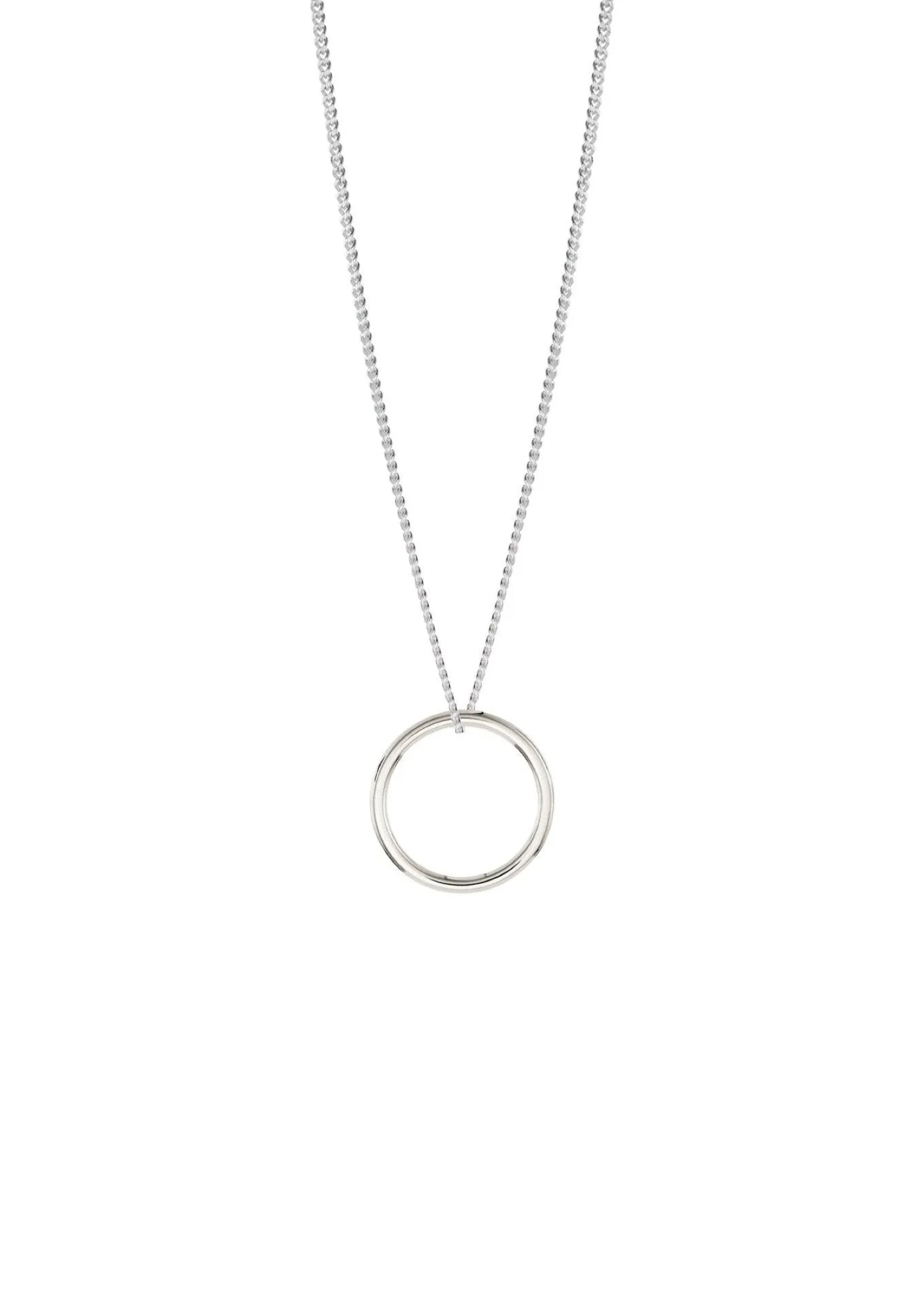 Circle Necklace Silver