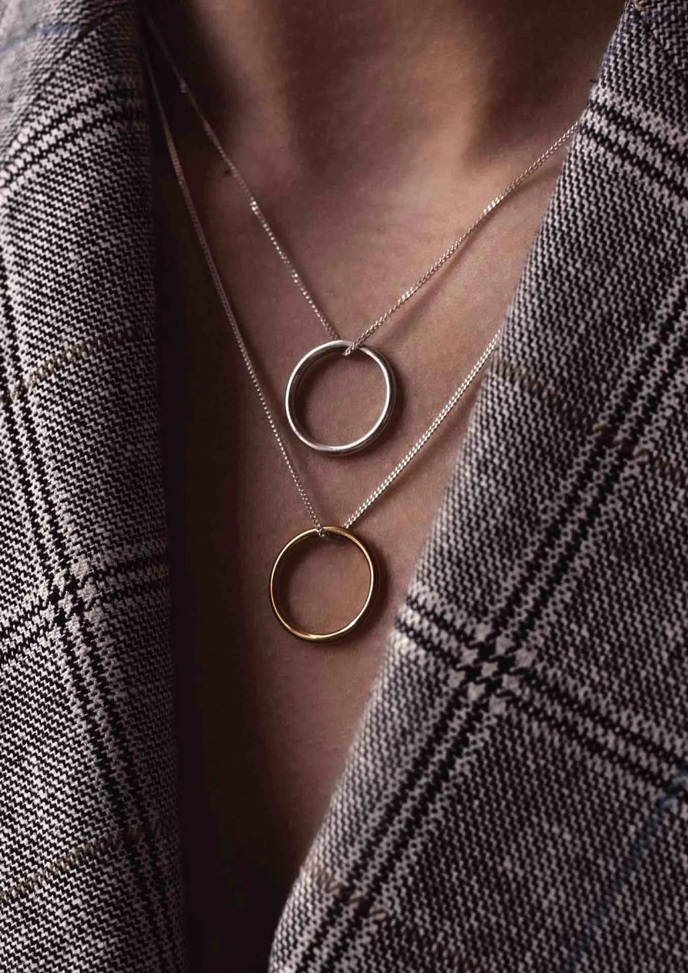 Circle Necklace Silver