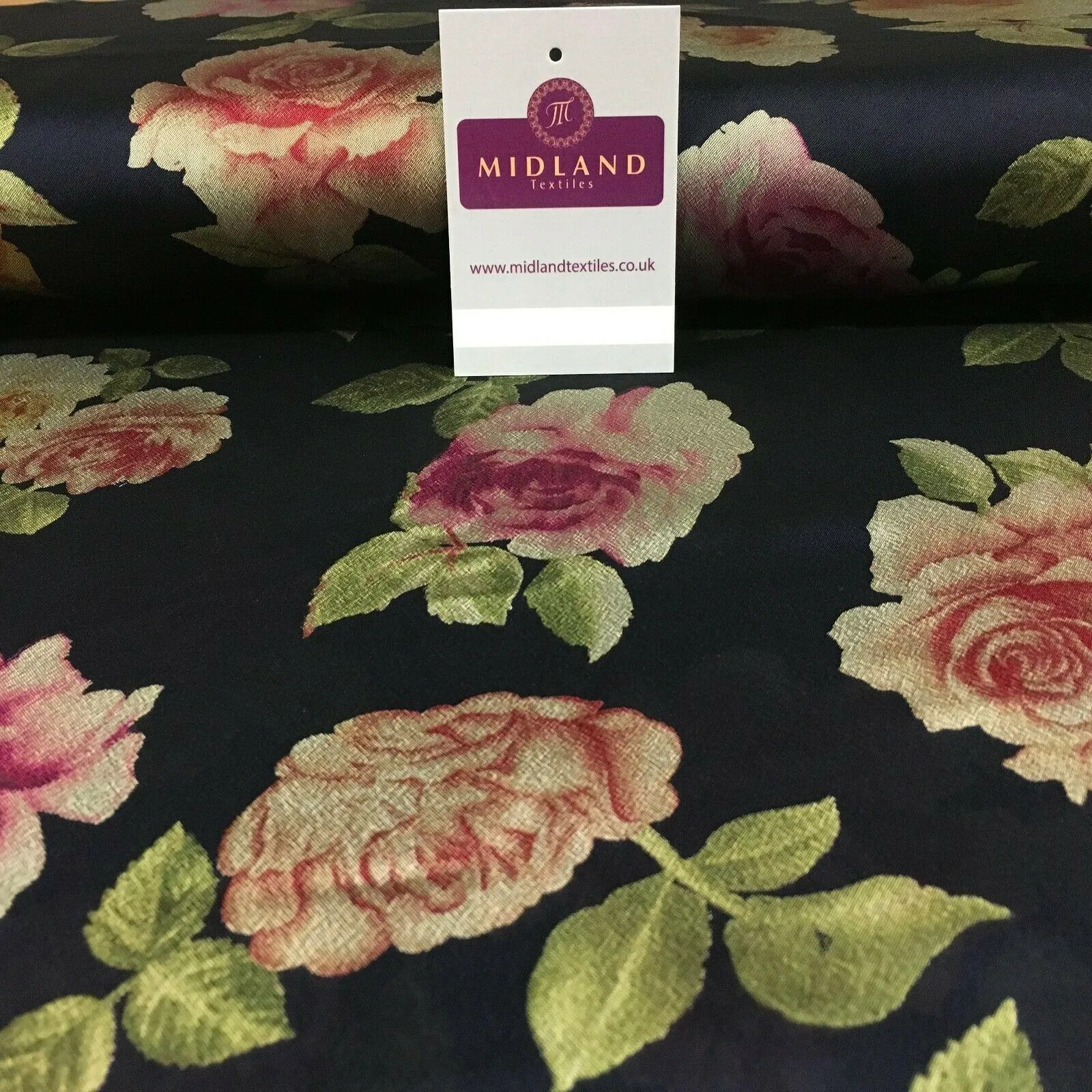 Crepe Printed Vintage Floral Crepe 111cm Wide MR1180 Mtex