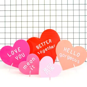 Customizable Acrylic Hearts - Warm Tone