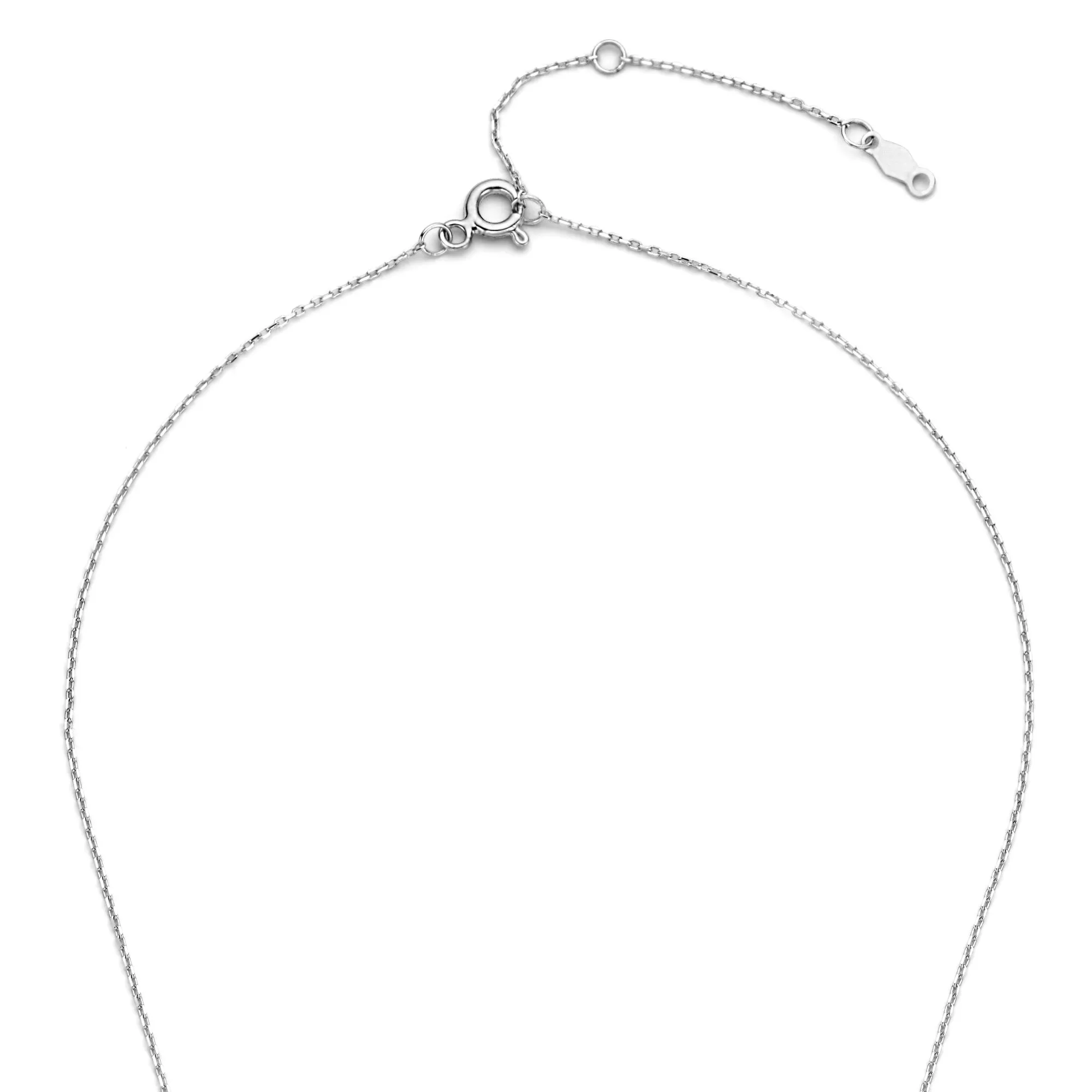 De la Paix Celesse 14 karat white gold necklace with diamond 0.07 carat