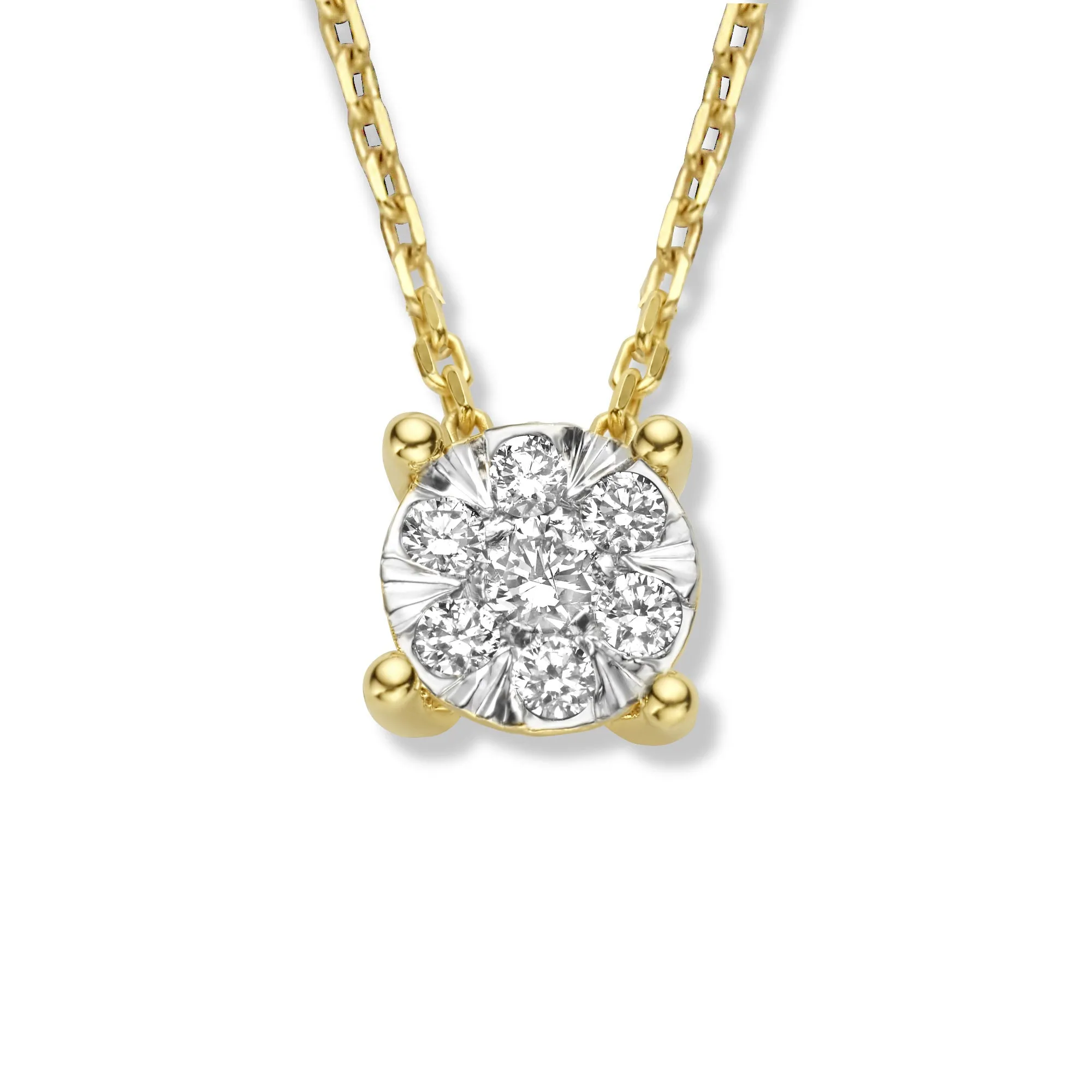 De la Paix Hanaé 14 karat gold necklace with diamond 0.14 carat