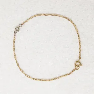 Delicate Diamond Two-Tone Gold Bracelet by brunet