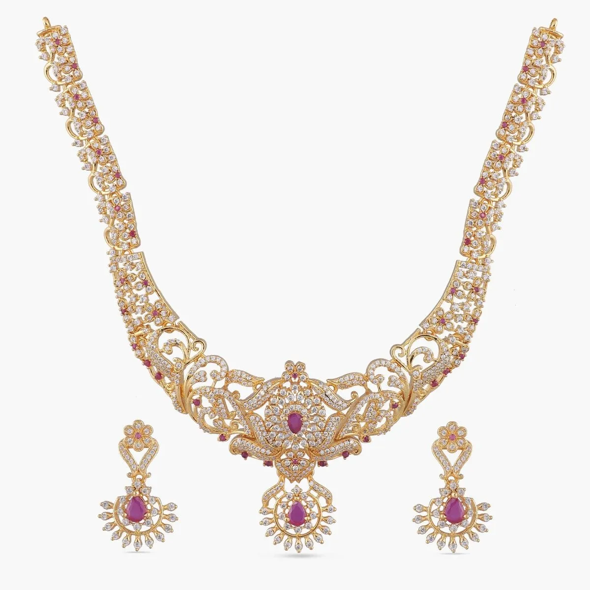 Deval Nakshatra CZ Necklace Set