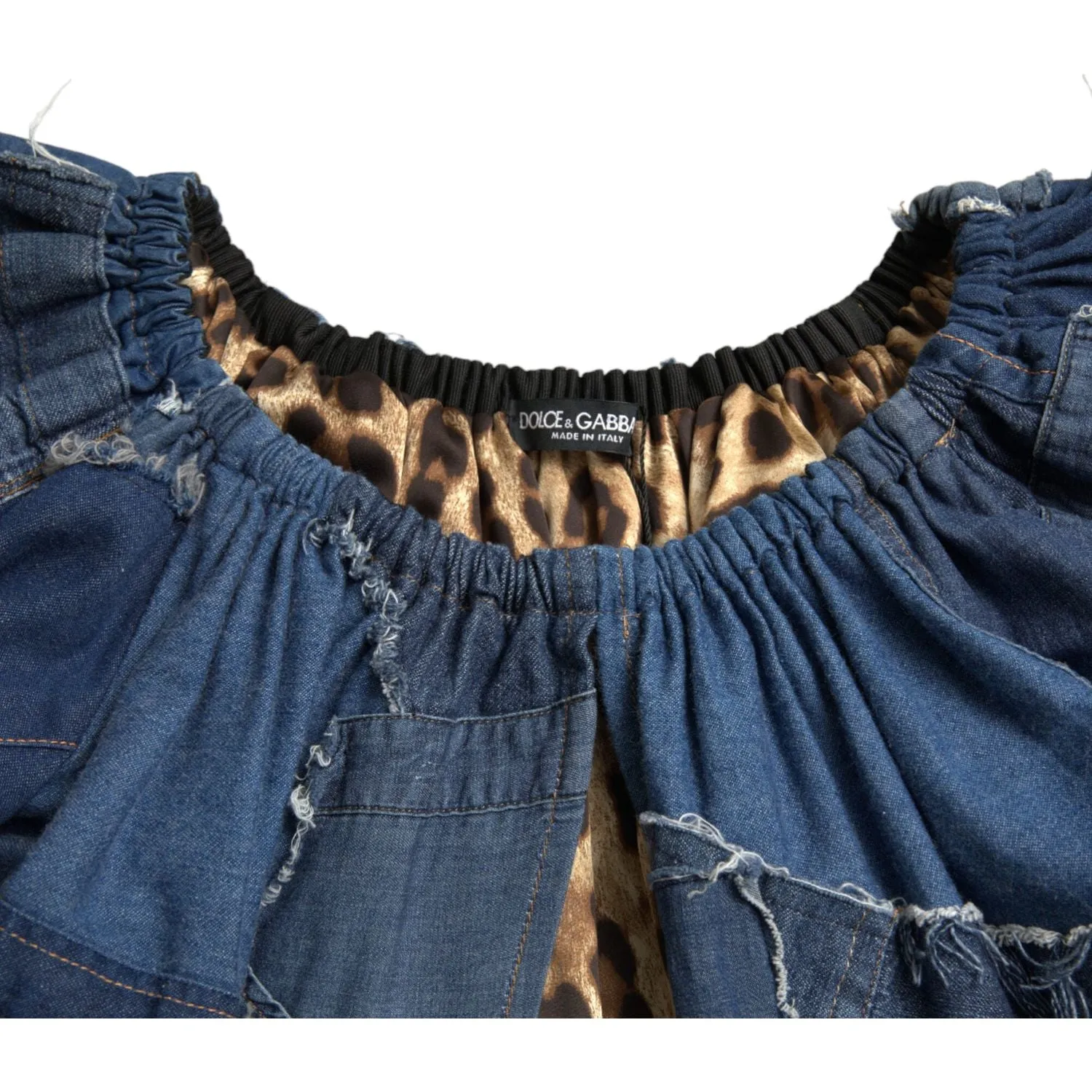 Dolce & Gabbana Elegant Cotton Denim Blouse Top