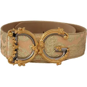 Dolce & Gabbana Elegant Leather Belt with Logo Buckle