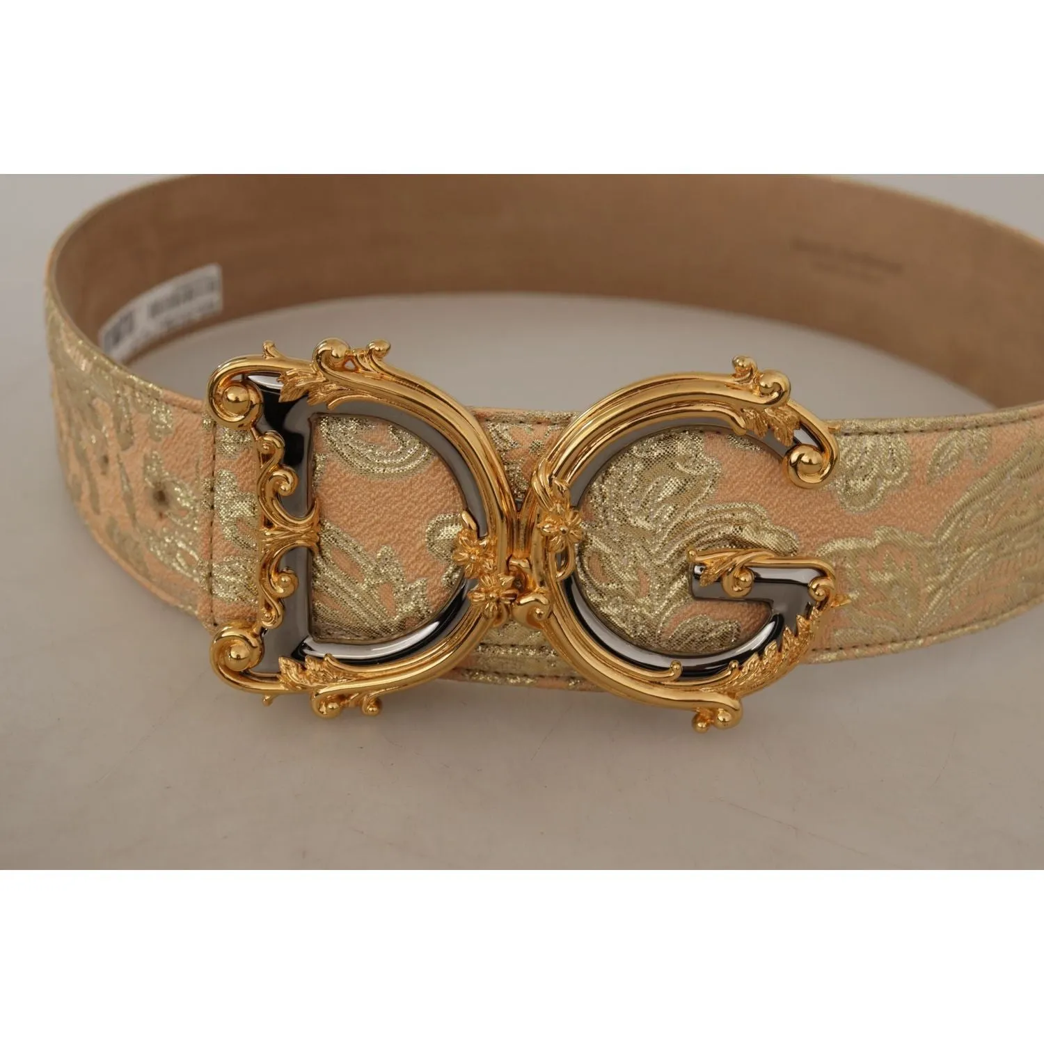 Dolce & Gabbana Elegant Leather Belt with Logo Buckle