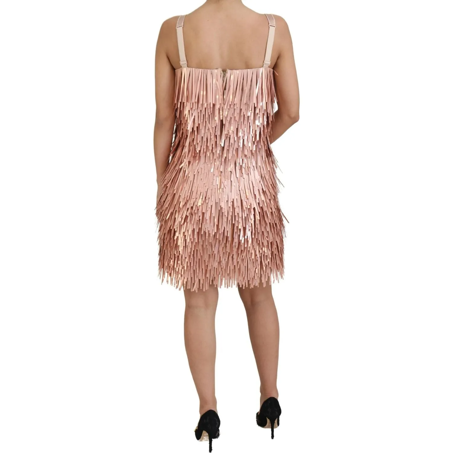 Dolce & Gabbana Elegant Pink A-Line Tinsel Dress