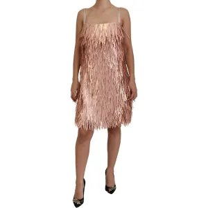 Dolce & Gabbana Elegant Pink A-Line Tinsel Dress