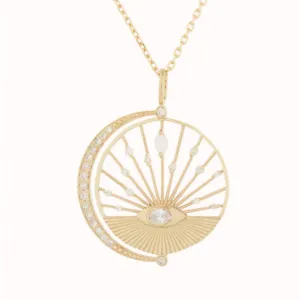 Dream Maker Diamonds Eye and Sun necklace