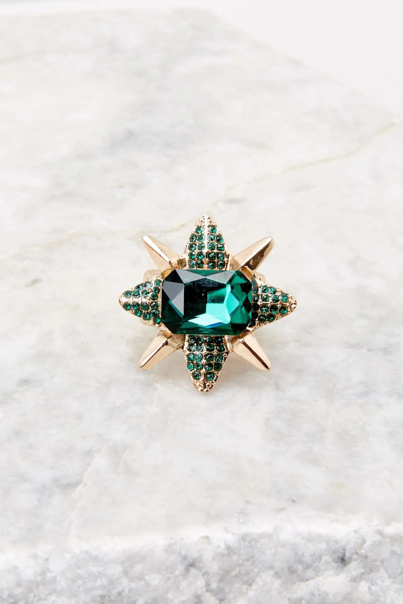 Emerald Isle Gold Statement Ring