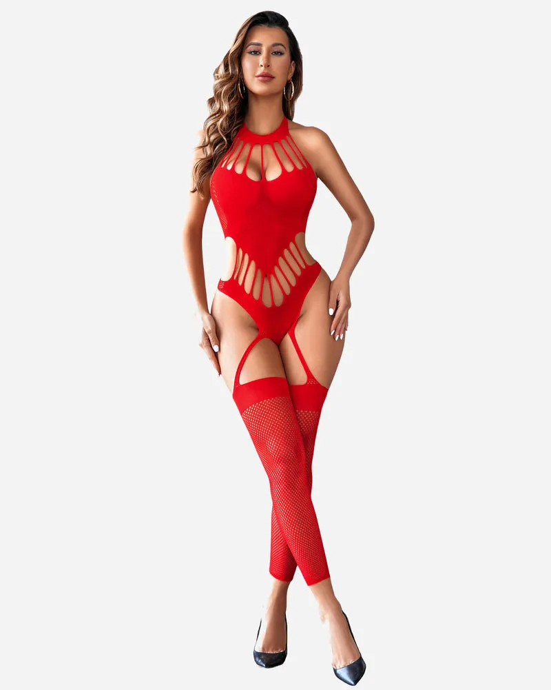 Fishnet Bodystocking Mesh Bodysuit